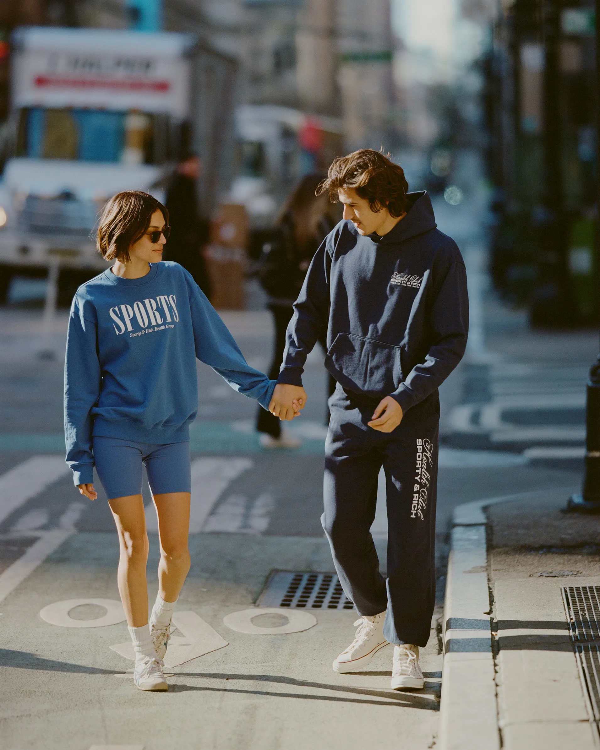 Sports Crewneck - Imperial Blue/White