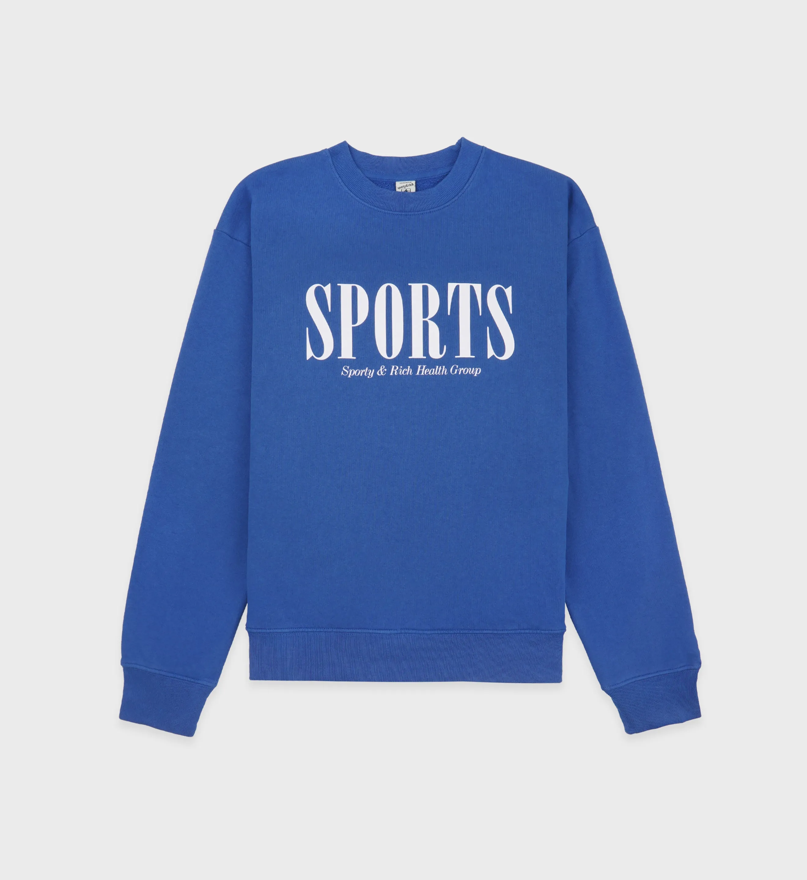 Sports Crewneck - Imperial Blue/White