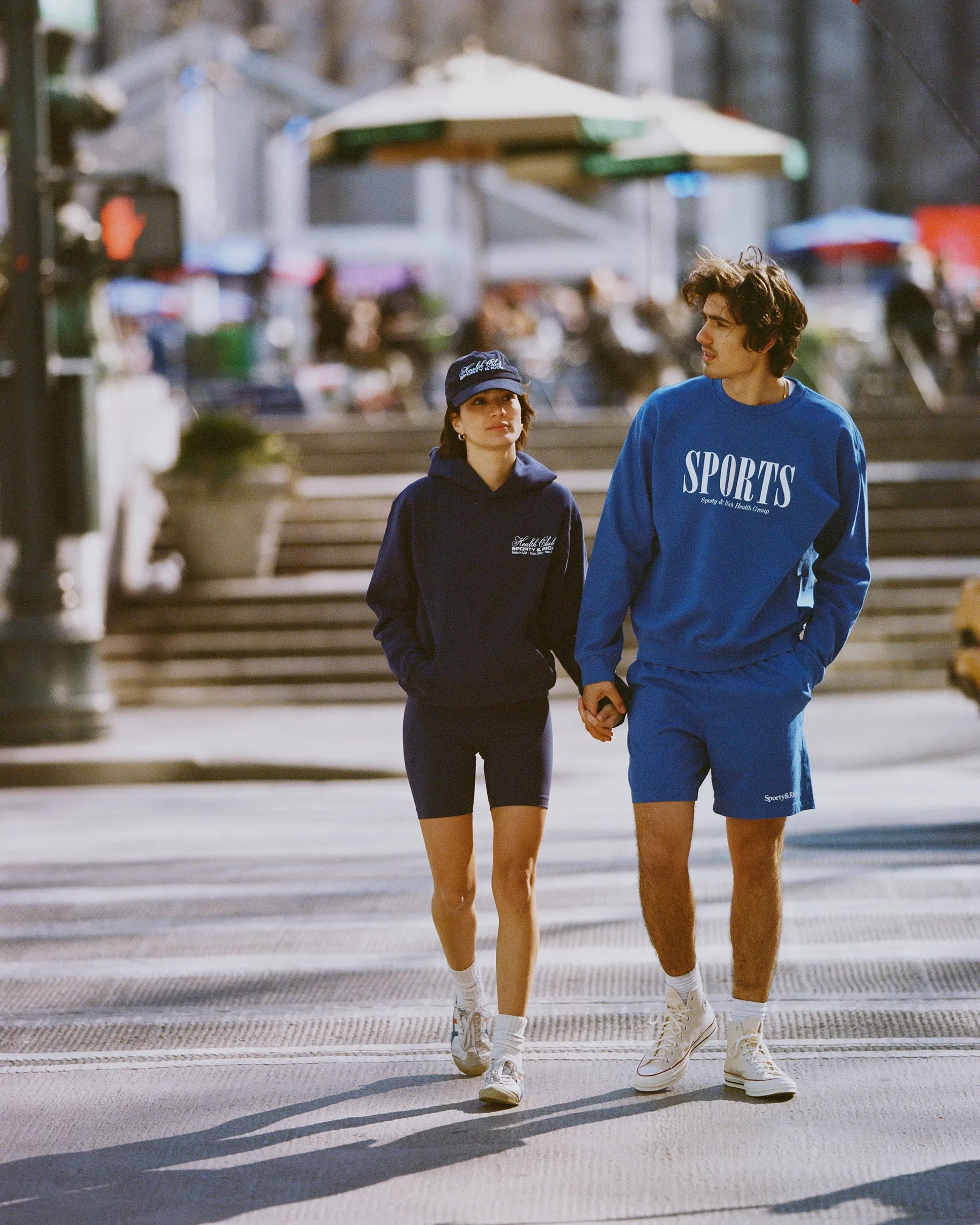 Sports Crewneck - Imperial Blue/White