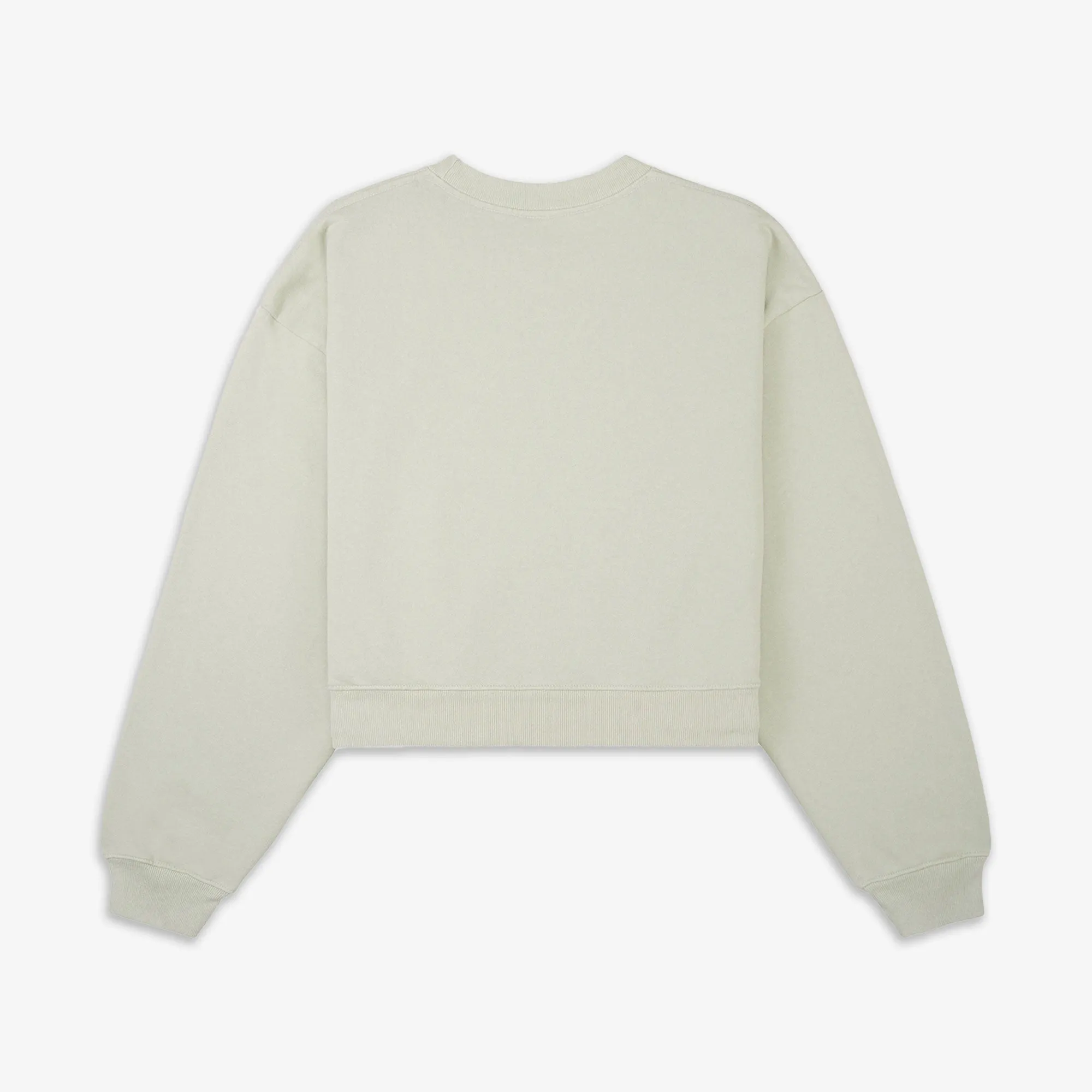 SPORTY & RICH | VENDOME CROPPED CREWNECK { SAGE/WHITE