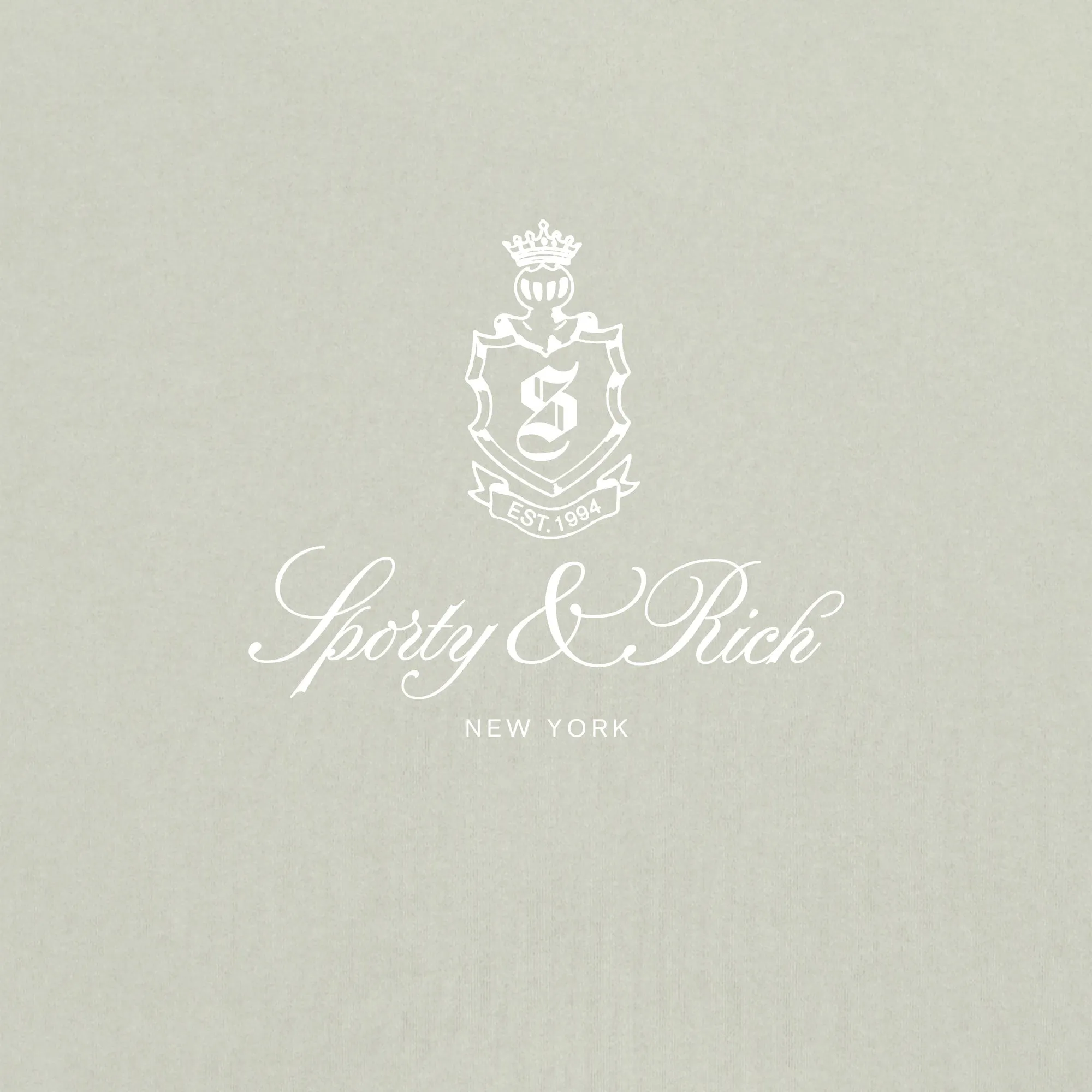 SPORTY & RICH | VENDOME CROPPED CREWNECK { SAGE/WHITE