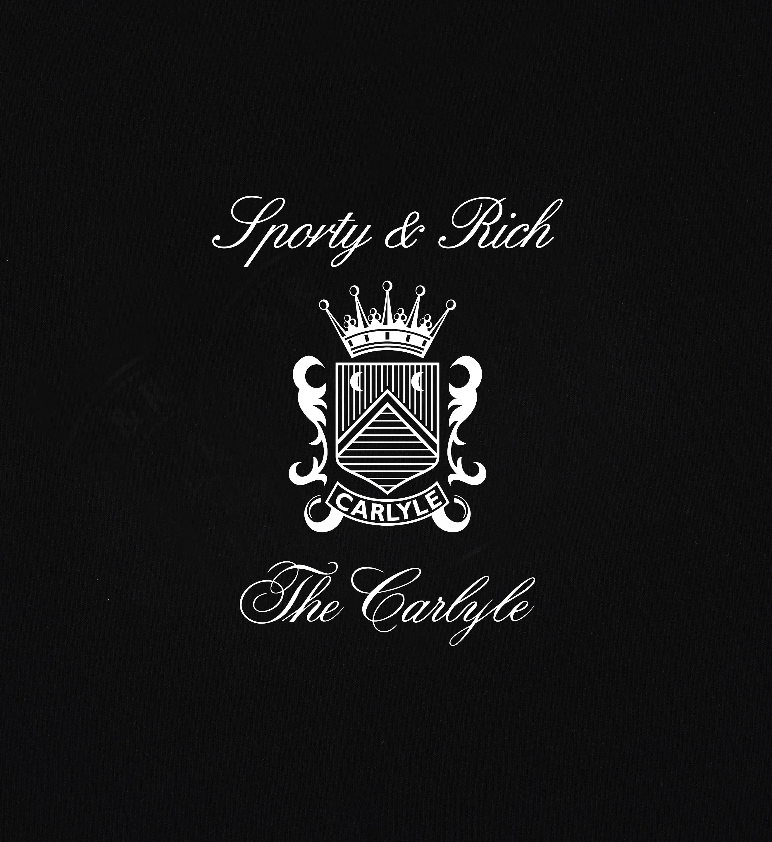 The Carlyle Crest Crewneck - Black/White