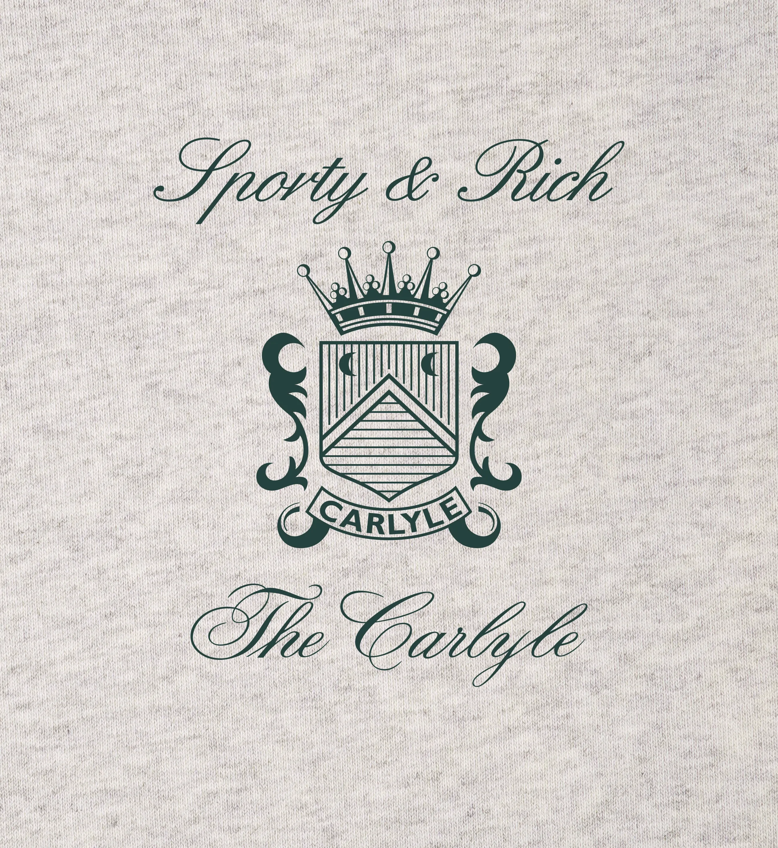 The Carlyle Crest Crewneck - Heather Gray/Forest