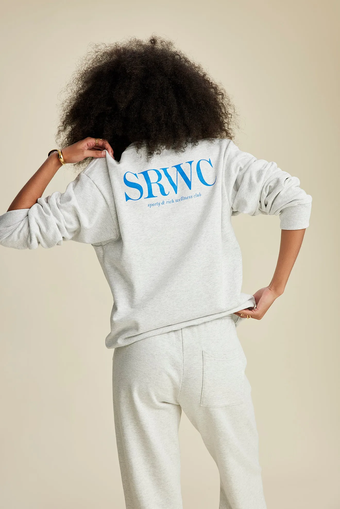 Upper East Side Crewneck - Heather Gray/Ocean