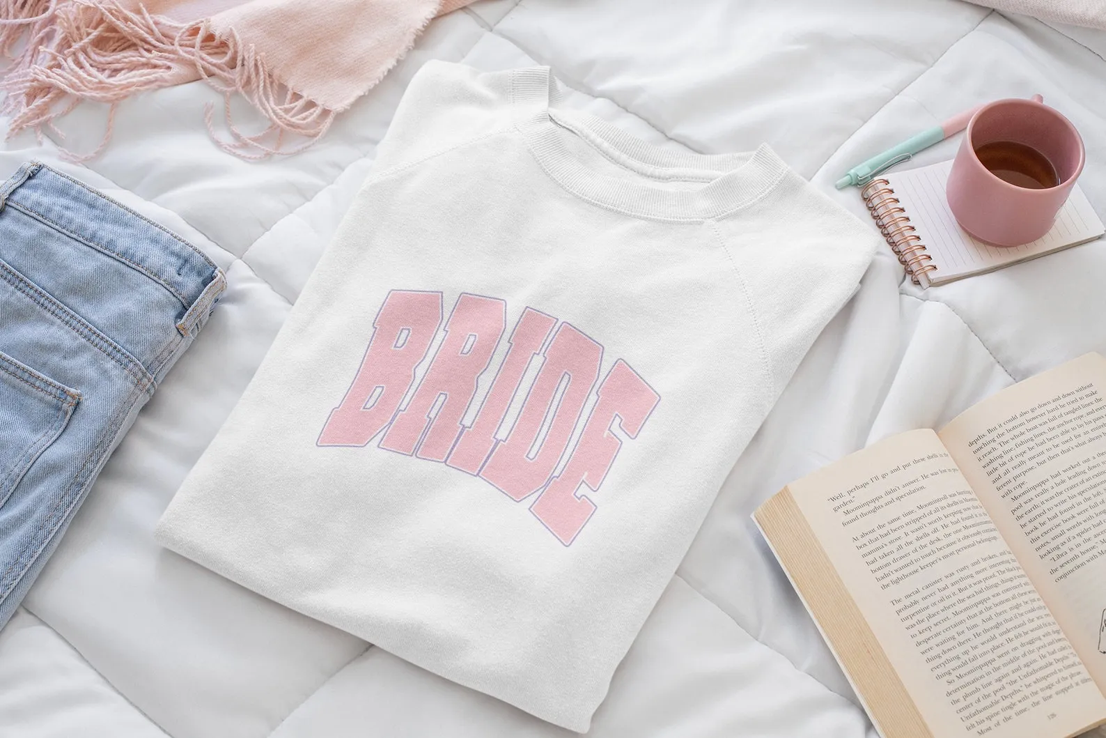 Varsity Bride Pink Crewneck
