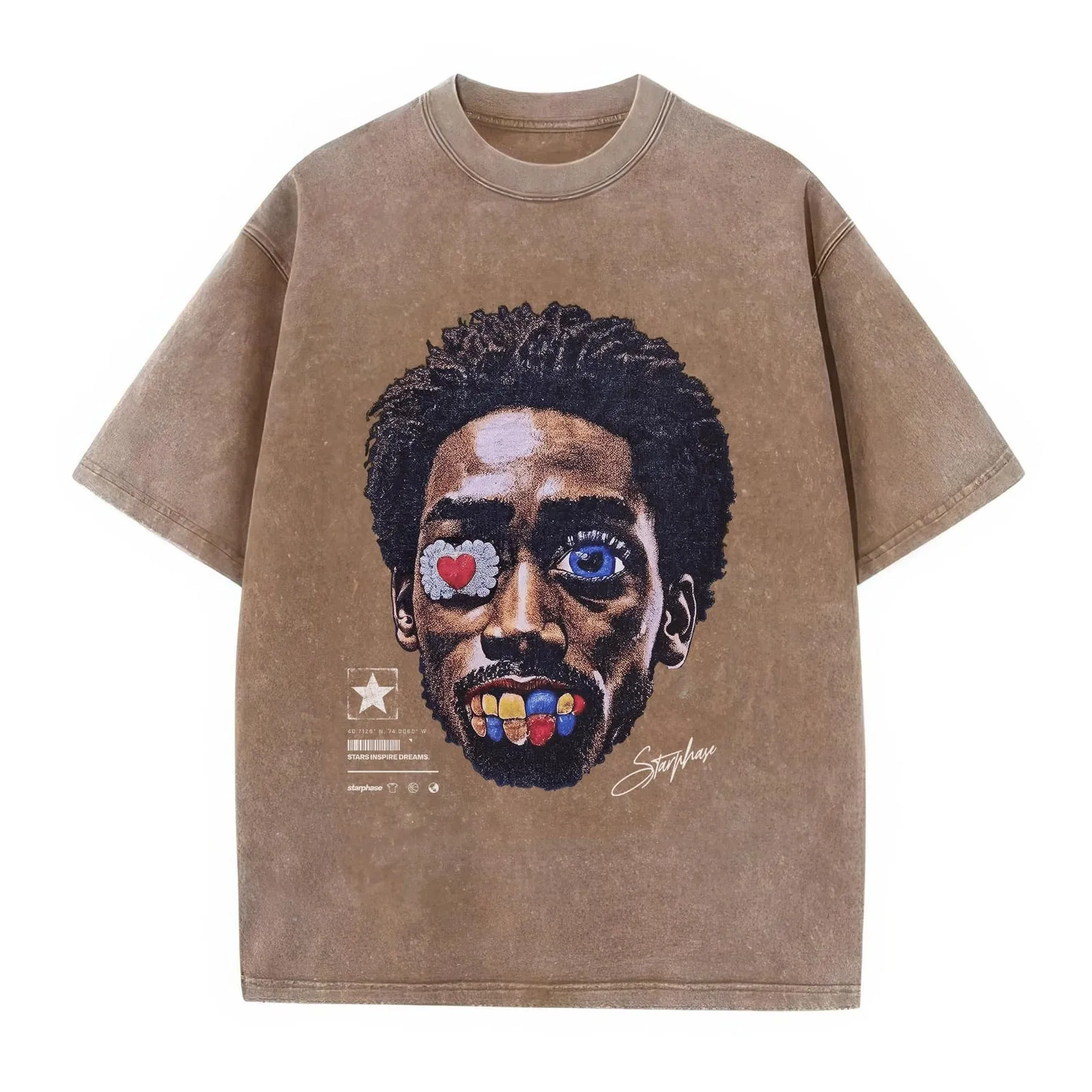 Visionary Vibes Acid Wash Oversized T-Shirt