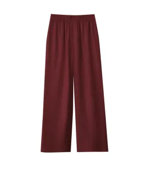 Wide Leg Trousers in Bordeaux