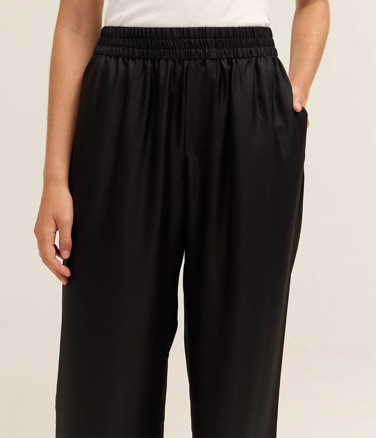 Wide Leg Trousers in Midnight